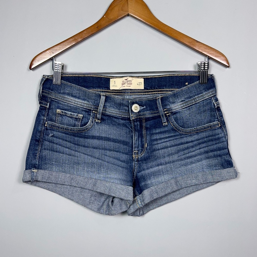 NWOT Hollister Low Rise Mini Micro Short Short Womens Size 5 W27 Cuffed
